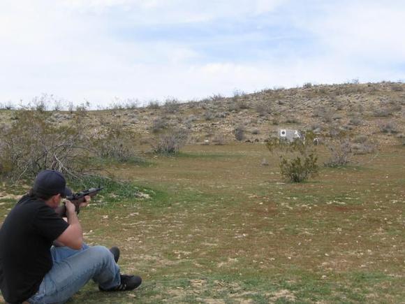 Josh firing his M-1A.