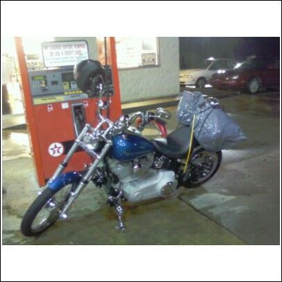 Riding from Mobile, AL to Van Wert, OH.  Spent about 3 hours in a torrential downpour, smiling the whole way