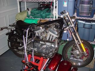 lowered front end, short shock, new headlight, La Pera Seat