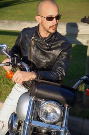 Still trying to look like a "Hard-Core Biker"