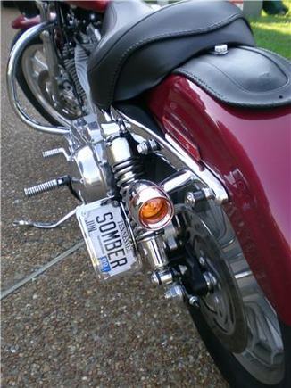 Vertical Side Mount Kury License Plate.
