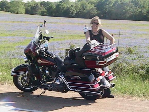 Texas Highway &amp; Bluebonnets in Spring