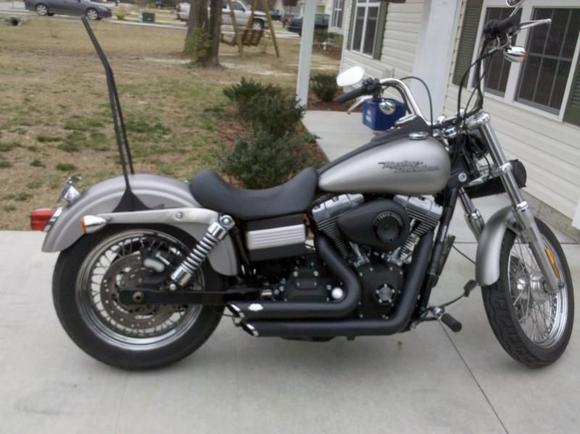 Had the bike for about 3 months, just did my first set of mods, new vance and hines short shots, powder coated the intake cover, K&amp;N filter, and a sissy bar that I built myself.