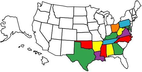 States I've ridden in
