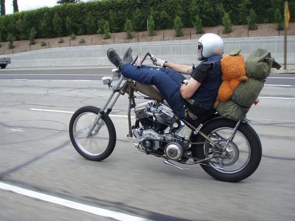 nice relaxing 1200 mile weekend on a ridged 58 panhead