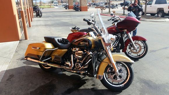 Taking delivery in front of dealership