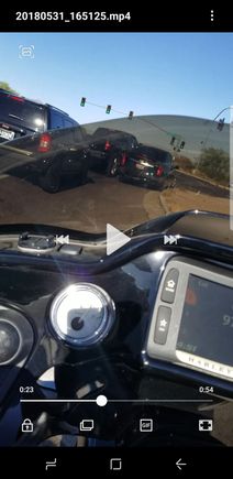 Jumping curbs to get away. 