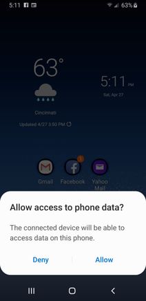 Do you get this screen when plugged in?? ..if not then most likely your s8 media settings are turned off somewhere 