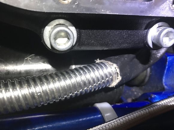 RAN IT INTO THAT BLACK WIRE GOING TWORDS FRONT, ITS SUPER CLEAN THERE NOW, THE OTHER PICS, DIDN'T LOAD YET, TOMORROW I HAVE LOTS OF GREAT PICS TO SHOW..