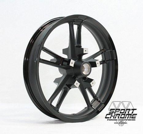 Two Tone powder coated Harley Front Wheel