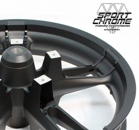 Black Powder Coated two Tone Enforcer Front Wheel with Matching ABS RIDE NICE wheel spacers