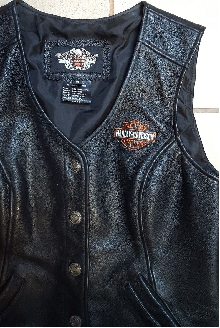 Harley Davidson Leather Vest Ladies Size Small - Harley Davidson Forums