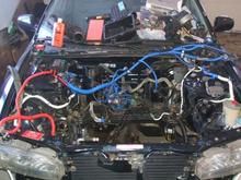 Engine-bay and all components redone, ready for engine and transmission.