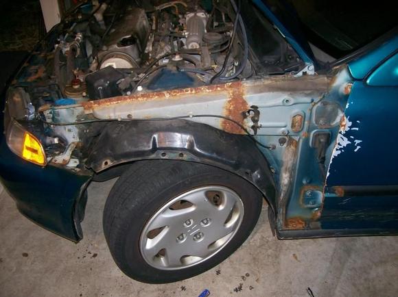Ok, the fender is finally off!