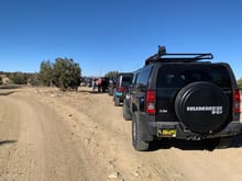 NM4W group ride.  The Jeeps all wish they were a Hummer!