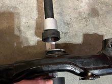 ball joint press attachments and setup