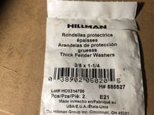 Washer packaging with barcode in case someone needs the exact size