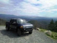 at the top