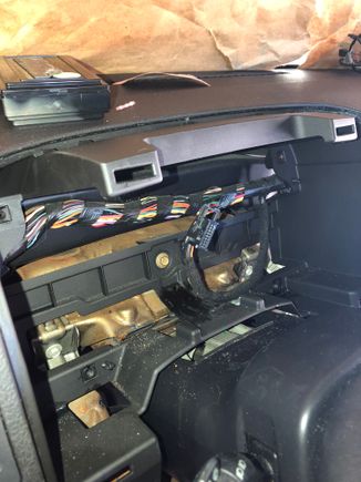 Instrument panel removed