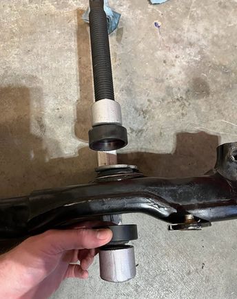 ball joint press attachments and setup
