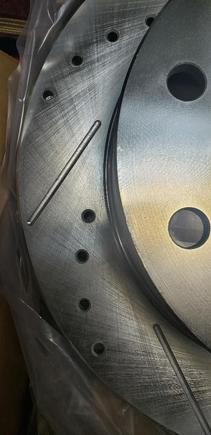 Cross slotted rotors