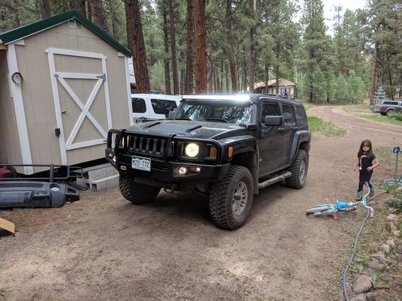Bumper and lights all rigged up