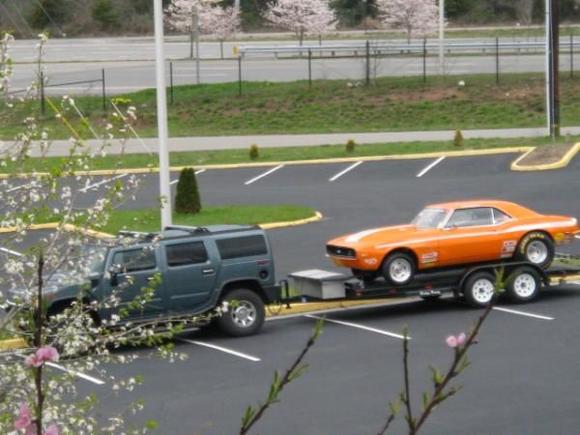 Hotel after the races. This is why a Prius won't do!!!