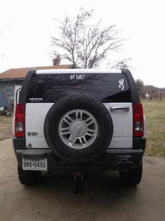 Added some decals. And of course.  A set of black truck nuts.  Thats how it goes in Texas(: