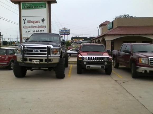 I thought I had a big truck. He just had to park by me.