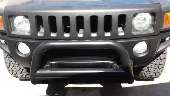 Painted the chrome grill, bumper and bull guard black!