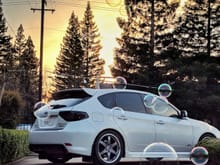Subaru Sunset and Bubbles