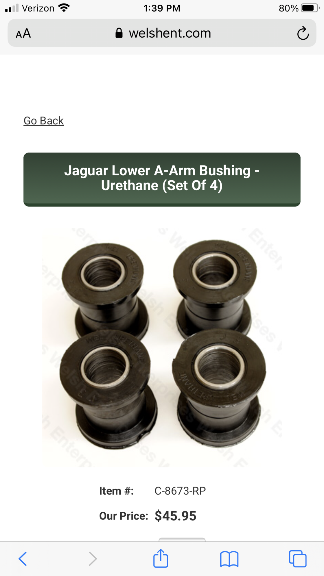 Steering/Suspension - Jaguar Ball joints and bushings - Welsch Jaguar - New - 1984 to 1987 Jaguar XJ6 - Canonsburg, PA 15317, United States