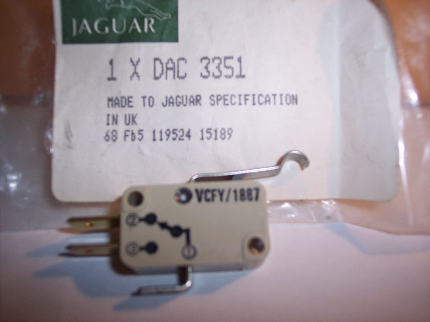 [FS] XJS Parking Brake Switch DAC3351 new OEM Jaguar Forums