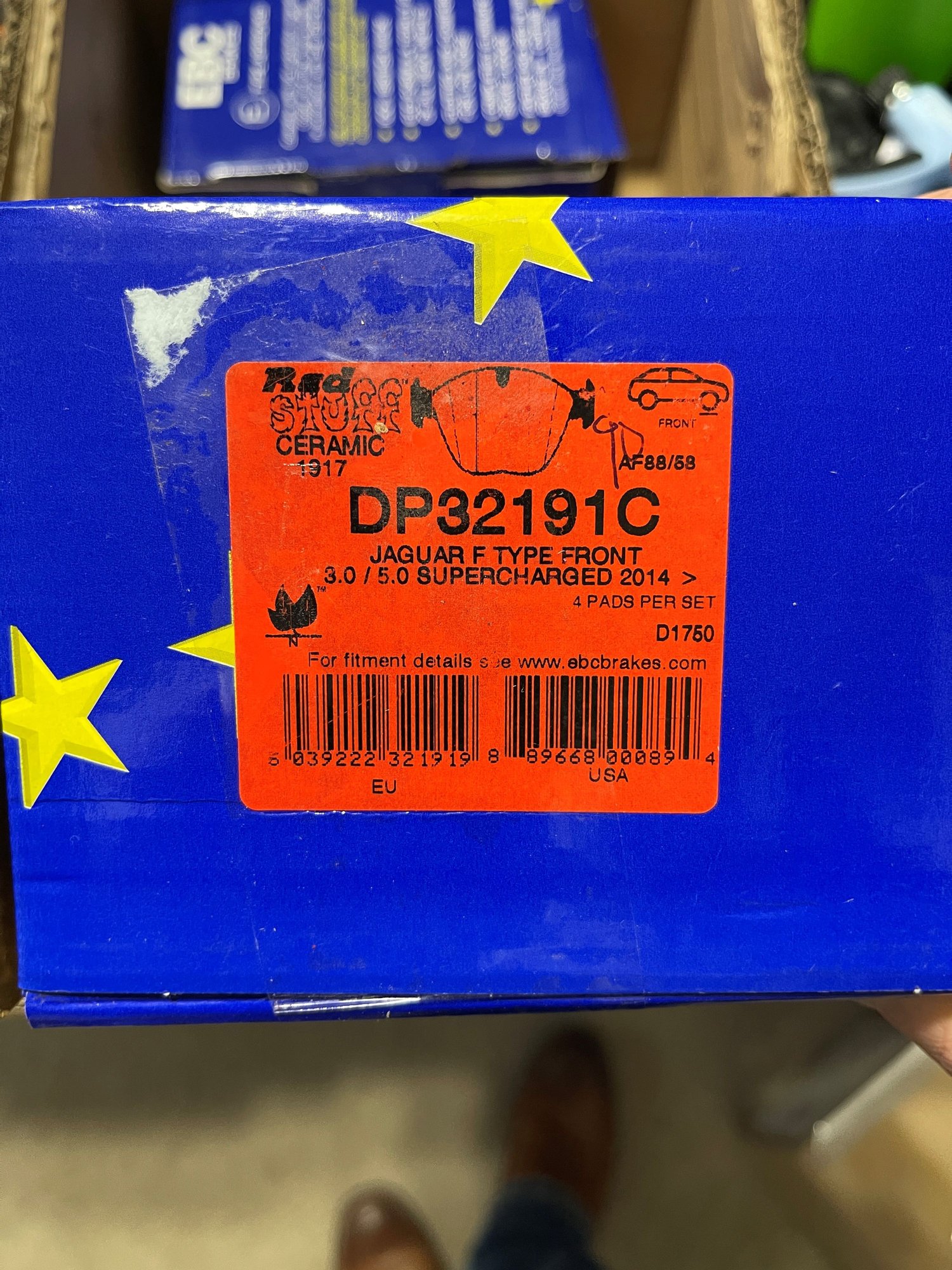 Brakes - EBC Red Stuff for Jag F-Type - New - 2014 to 2020 Jaguar F-Type - Lewis Center, OH 43035, United States