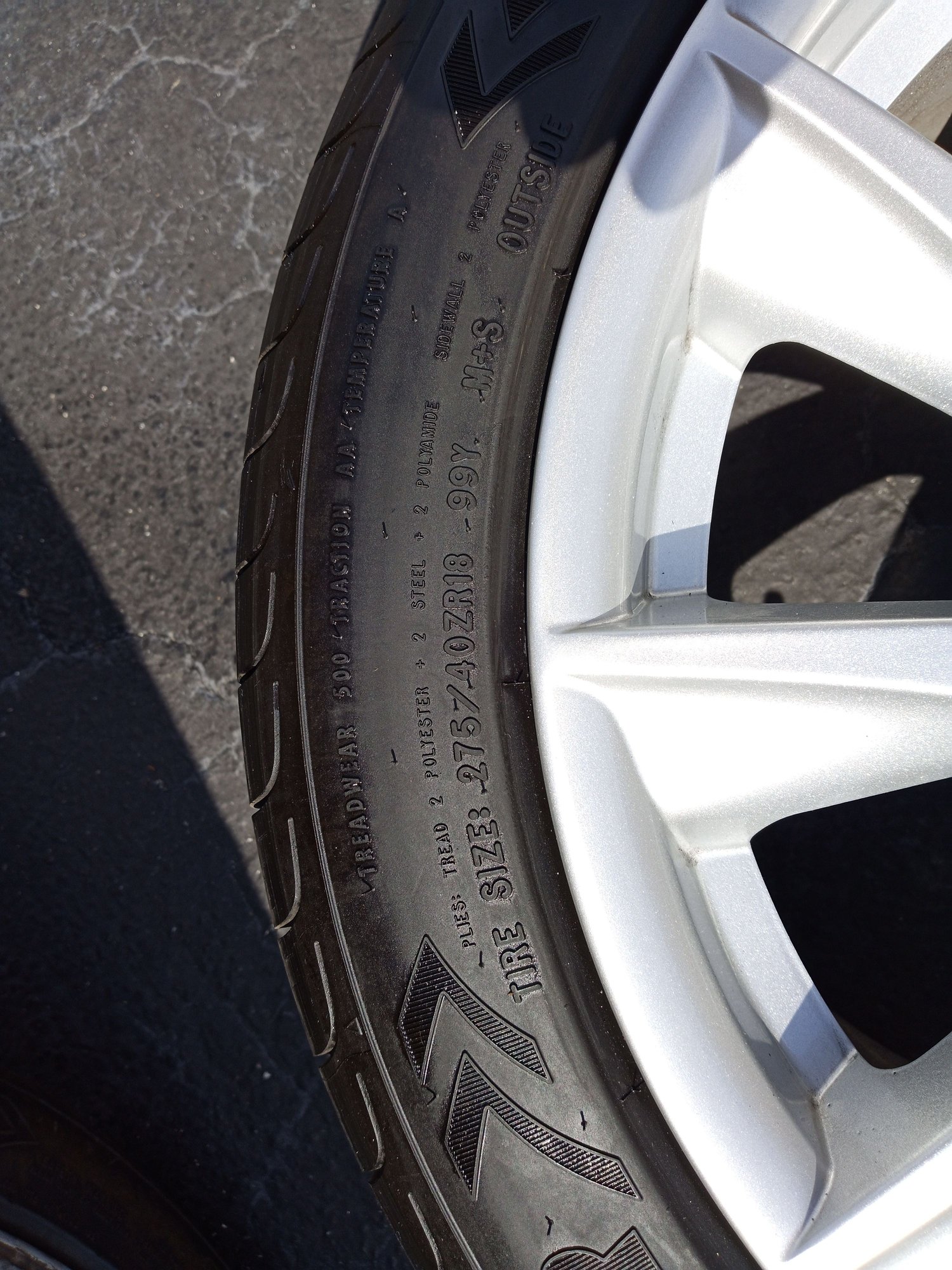 Wheels and Tires/Axles - Jaguar Factory F-Type Vela 10 spoke 18" OEM Staggered Wheels Rim Tires - Used - 2013 to 2021 Jaguar F-Type - 2010 to 2021 Jaguar All Models - Delray Beach, FL 33445, United States