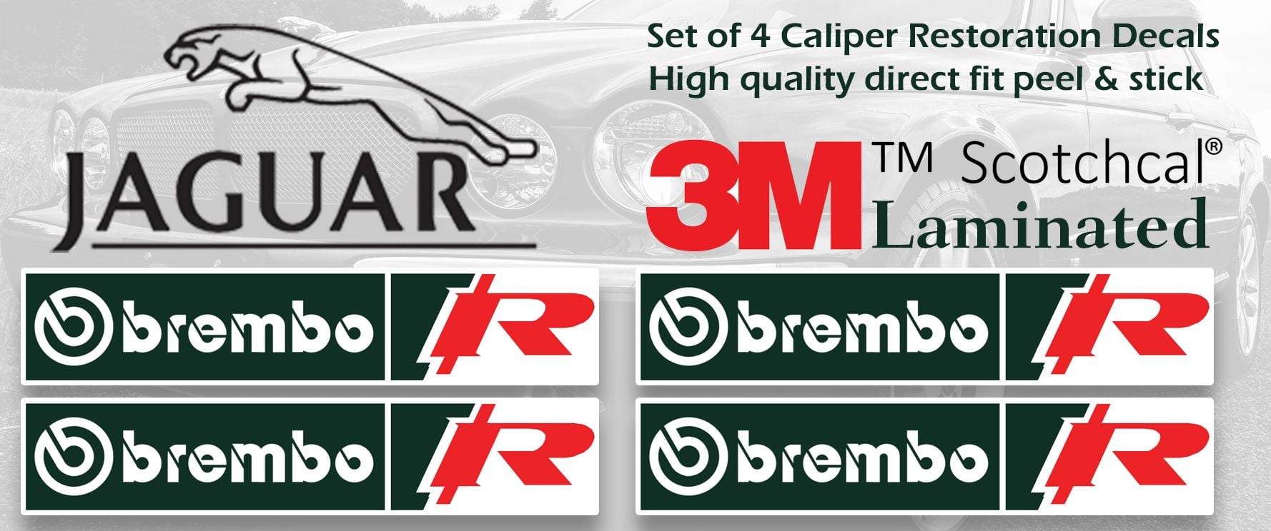 Miscellaneous - 2004-2009 XJR Super V8 brake caliper restoration decals. - New - 2004 to 2009 Jaguar XJR - Sicklerville, NJ 08081, United States