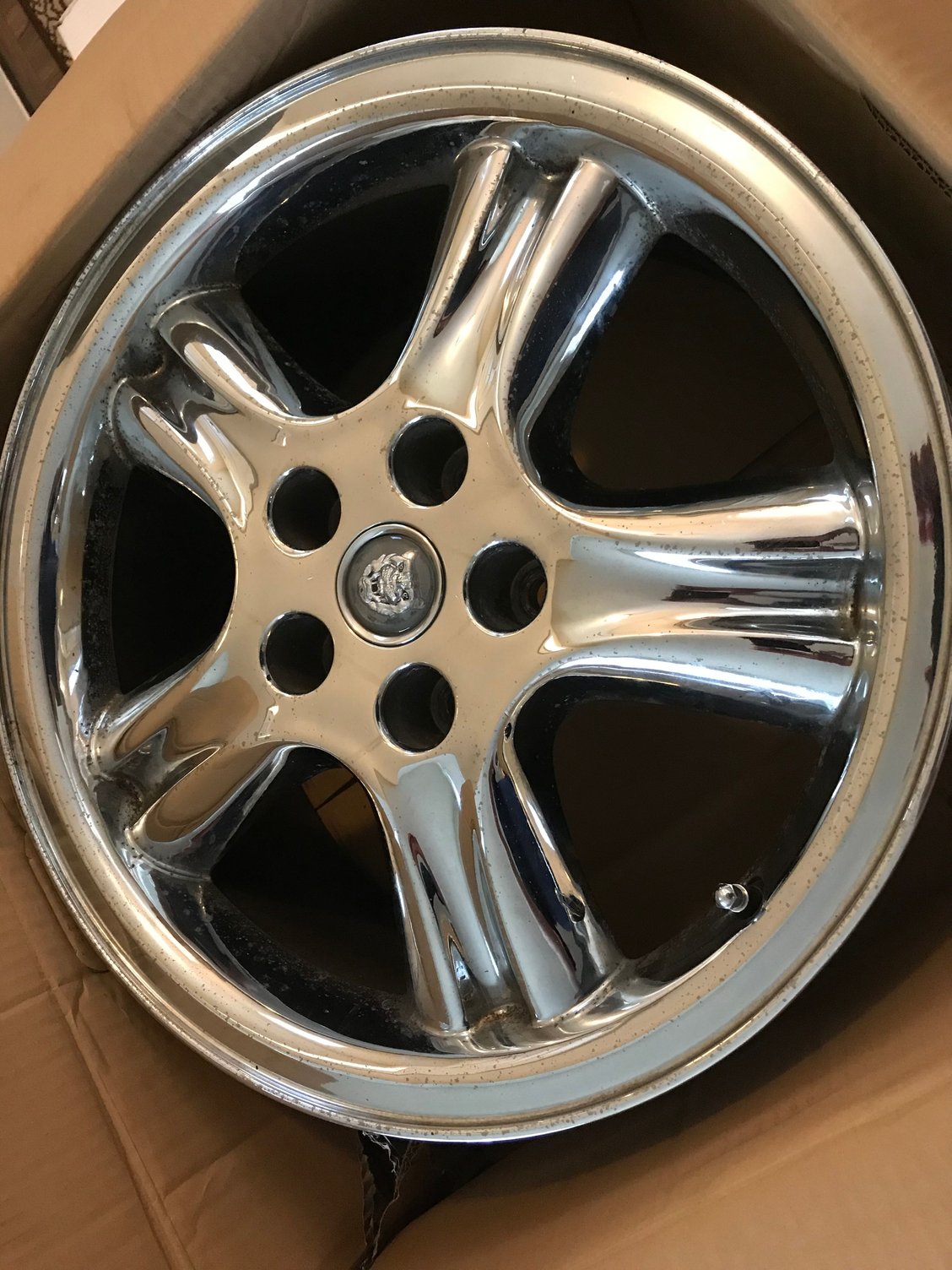 Wheels and Tires/Axles - X308 Penta Rims 18"X 8" Chrome - Used - 1998 to 2003 Jaguar XJ8 - 1995 to 2003 Jaguar XJR - 1995 to 2003 Jaguar Vanden Plas - 1995 to 1997 Jaguar XJ6 - Puyallup, WA 98374, United States