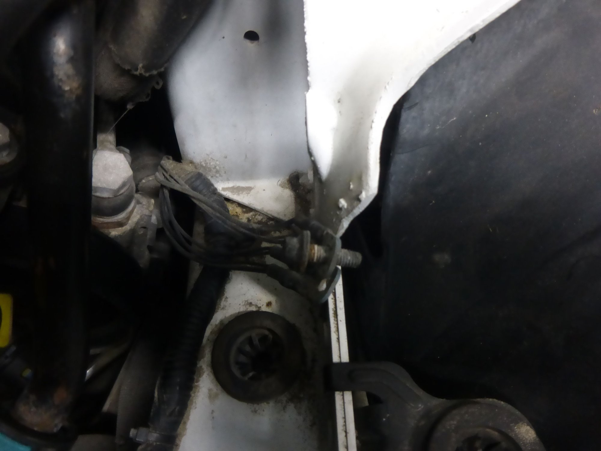 Drivers side engine ground as found