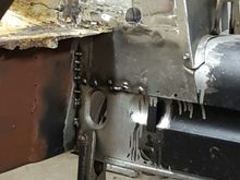 Inner B post repair panel before final finish