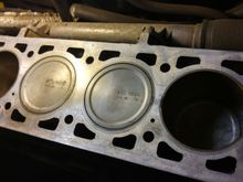 "After" shot of the piston tops, after a few cycles around to get as much grease and grime out as possible.