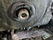 It looks like I busted my case by driving the bolts too deep when I was trying the original pullers. Don't do this!
