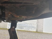 This is the front cross member dripping coolant
