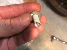 Stud fell out after grinding through