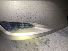 Water mixed with whatever black gunk this is. 