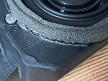 Remove small partial raised ring from around the tweeter case