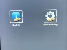 Screen for vehicle settings 