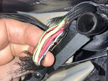 Once we were in there, the broken wire was easy to spot!