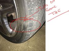 Same tire.... a little further round.