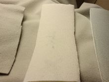 Felt, velour, flat knit pile sitting on original fabric