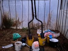 Cats cleaning - successful. Should've seen the datk green water that went straight to the waste truck